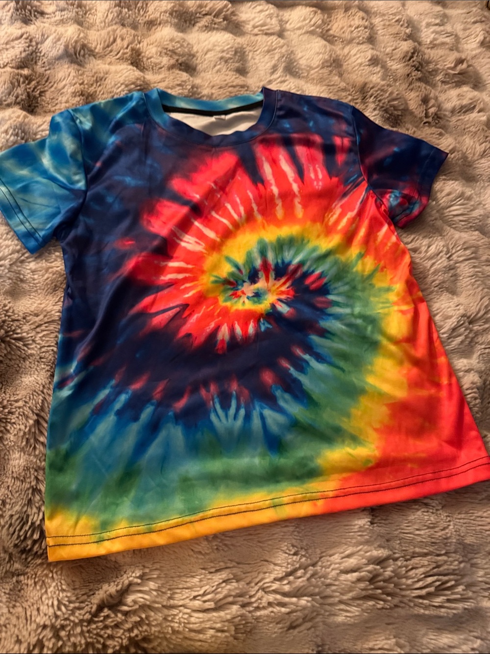Kids Small Tie-Dye Spiral Short Sleeve Tee - Multicolor